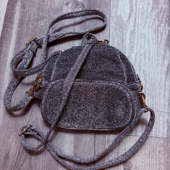 ALDO Farore Women’s Mini Silver Sparkle Backpack - Picture 2 of 3